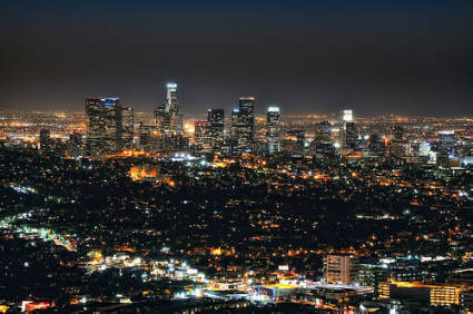 at night in Los Angeles.